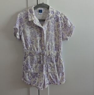Old Navy Toddler 3T Linen Blend Floral Romper